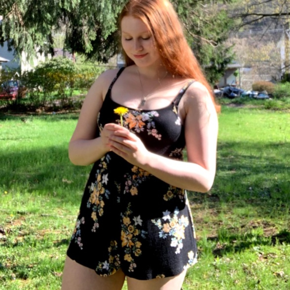 Floral print romper